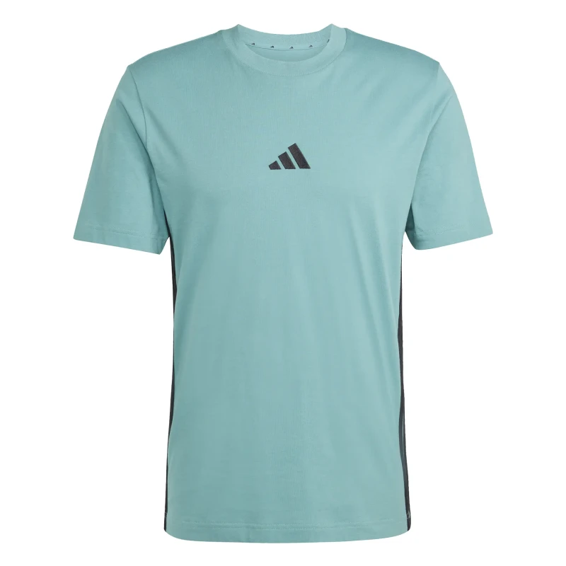 Image of Adidas T-Shirt adidas Essentials 3 Stripes Bleu Male 2XL