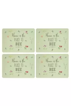 image of Bee Happy Set of 4 Placemats