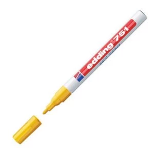 Image of Edding 751 Paint Marker Fine Bullet Tip 1 2mm Yellow Pack of 10