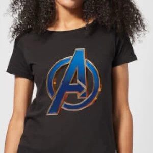 Image of Avengers Endgame Heroic Logo Womens T-Shirt - Black