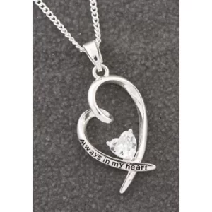 Image of Crossover Silver Plated Heart Necklace Heart