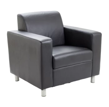 Image of Iceberg Armchair Leather - Black