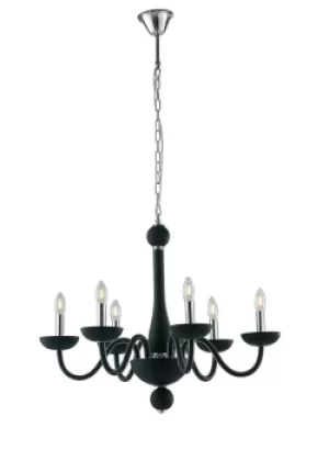 image of ALFIERE 6 Light Chandeliers Black 74x59cm