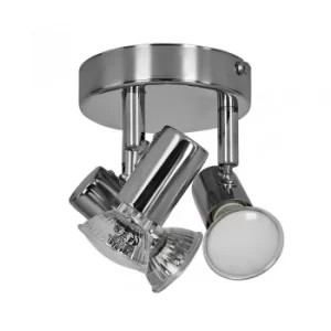Image of Consul Mini 3 Way Round Ceiling Spotlight in Chrome
