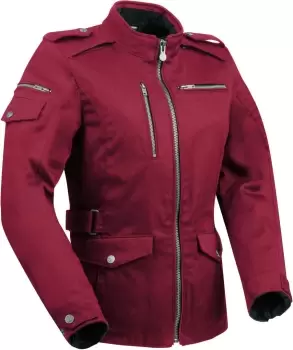 Image of Segura Leyton Ladies Motorcycle Textile Jacket, red, Size 38 for Women, red, Size 38 for Women