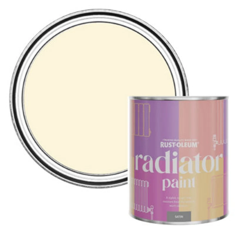 Image of Rust-Oleum Rust-Oleum Radiator Satin Paint 750ml - Clotted Cream