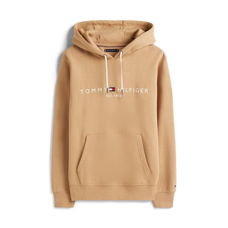 Image of Tommy Hilfiger Logo Hoodie Timeless Camel male M