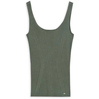 Image of Ted Baker Noralou Knit Co-Ord Top - OLIVE
