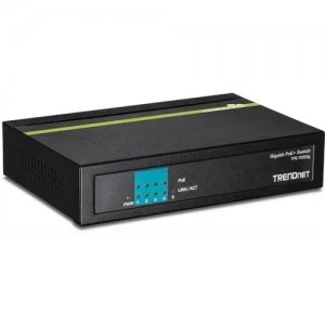 image of Trendnet TPE-TG50g Gigabit Ethernet (10/100/1000) Power over Ethernet (PoE) Black