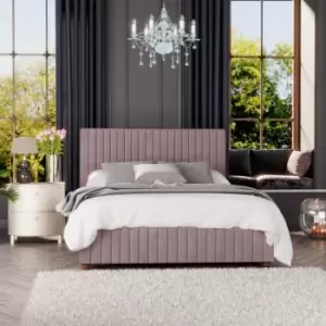 Image of Laurence Llewelyn-Bowen Laurence Llewelyn Bowen Estella Ottoman Storage Bed Plush Velvet Blush King