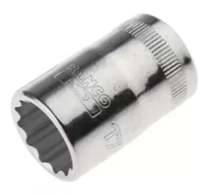 Image of Bahco 17mm Bi-Hex Socket With 1/2 in Drive, Length 38 mm