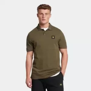 Image of Mens Casuals Tipped Polo Shirt Olive - L