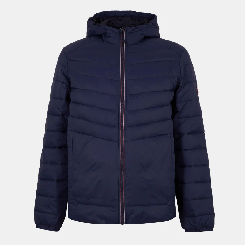 Image of Jack and Jones Mens Sprint Insulated Medium Puffer Jacket Navy Blazer male M