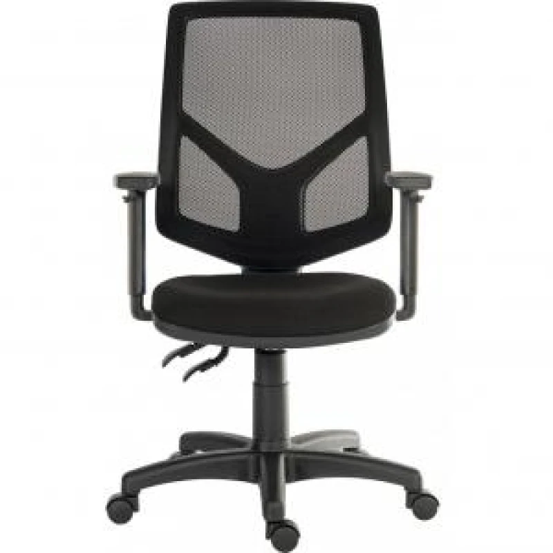 Image of Vanguard Exec Mesh Chair Adj Arms BK EXR51694TK