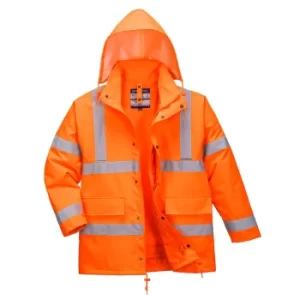 Image of Oxford Weave 300D Class 3 Hi Vis 4-in1 Traffic Jacket Orange 3XL