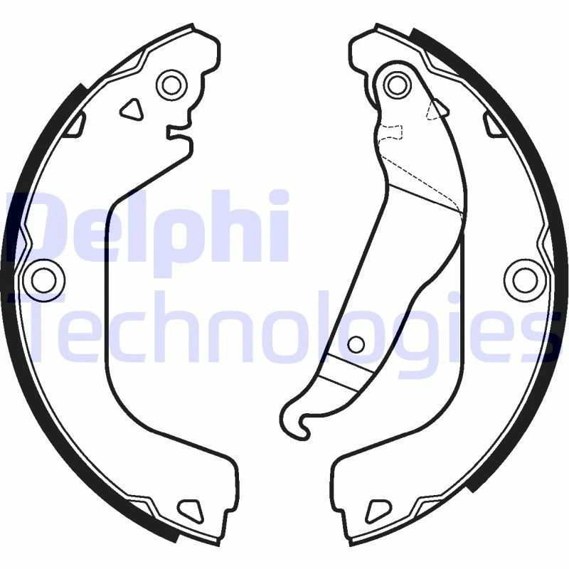Image of DELPHI Brake Shoe Set DELPHI LS2123