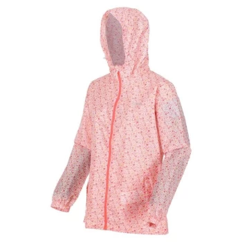Image of Regatta Womens Printed Pack It III Waterproof Jacket - Papaya Ditsy