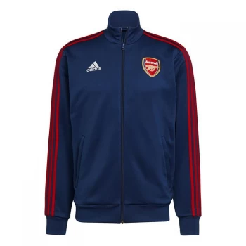 Image of adidas Arsenal 3 Stripe Track Top 2021 2022 Mens - Navy