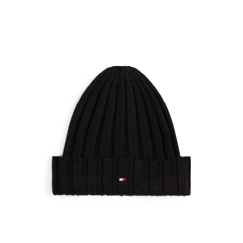 Image of Tommy Hilfiger Kids Flag Beanie Black BDS unisex L-XL