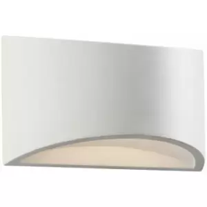 Image of 200mm LED Wall Light Warm White Primed White (ready to paint) Curved Bed Lamp