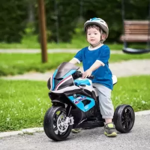 image of Homcom Bmw Hp4 Kids Electric Ride-on Toy Motorcycle (three Wheels) - Blue