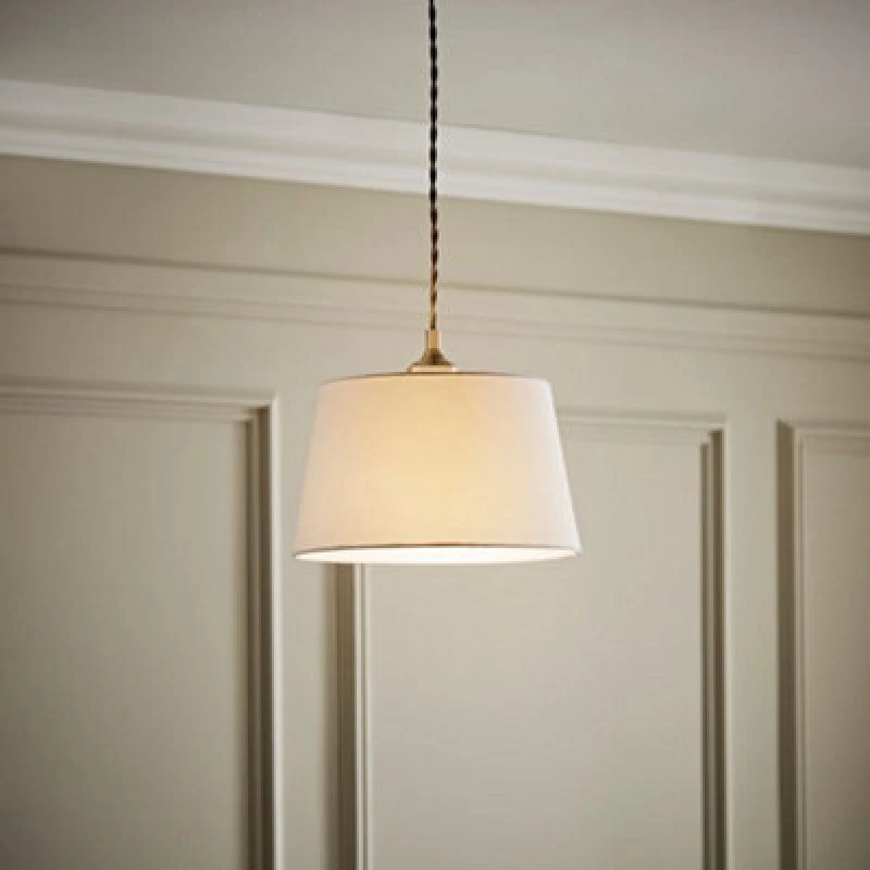 Image of ValueLights ValueLights Aspen White Tapered Easy Fit Pendant Lamp Shade Size: Small White Small Unisex 5016529274148