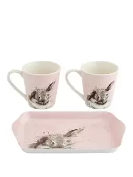 image of Royal Worcester Wrendale Bathtime Bunny Mug And Tray Set