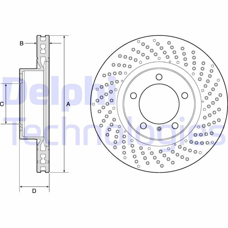 Image of DELPHI Brake disc DELPHI BG4781C