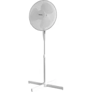 image of Schallen - 16' Electric Oscillating Floor Standing Tall Pedestal Air Cooling Fan in white