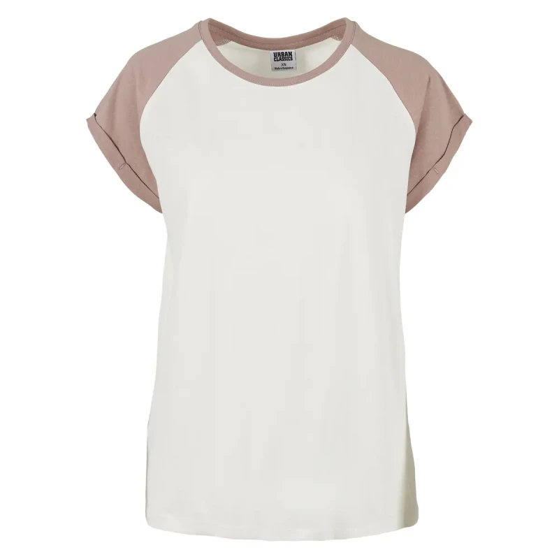 Image of Urban Classics Womens T-Shirt Urban Classics contrast raglan Blanc Female XS