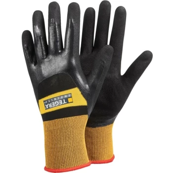 Image of 8803 Infinity 3/4 Coated Black/Yellow Heat Resistant Gloves - Size 11 - Ejendals