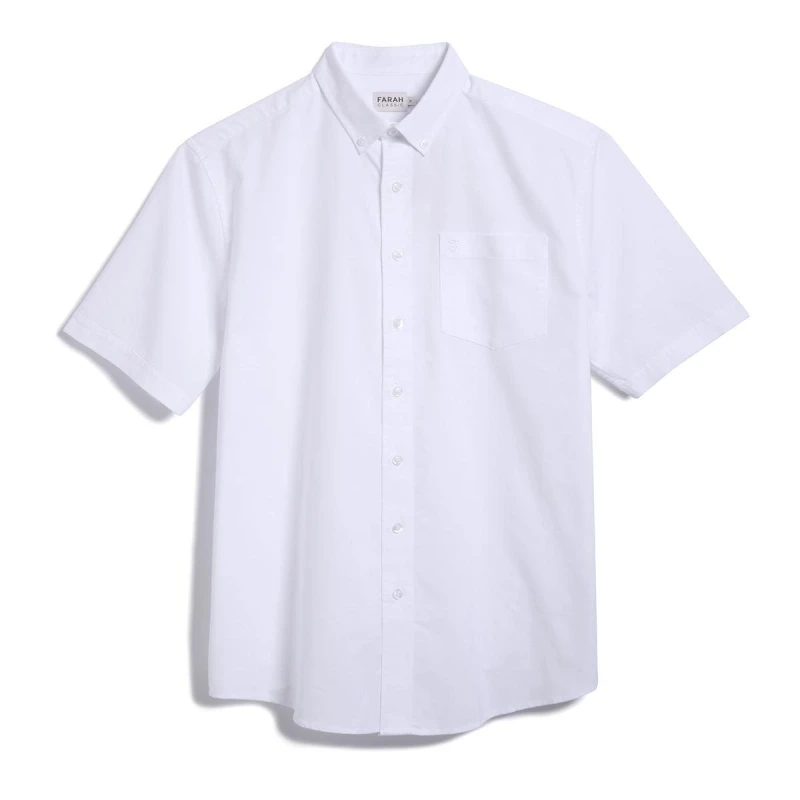 Image of Farah Drayton Short Sleeve Shirt - Blue Blue S