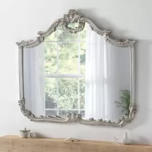 Image of Carved Landscape mirror Silver 122(w)x104cm(h)