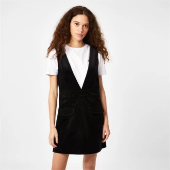 image of Jack Wills Marabelle Pinafore V Neck Mini Dress - Black