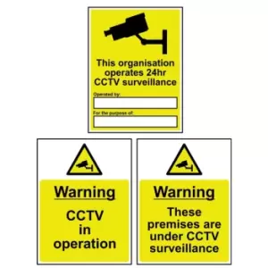 image of Warning CCTV in operation - Sign - Rigid PVC Board - 300 x 400mm