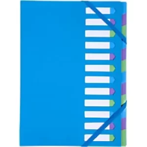 Image of Exacompta Expanding Cases 52362E A4 Blue Coated Card 23.5 x 32cm Pack of 5
