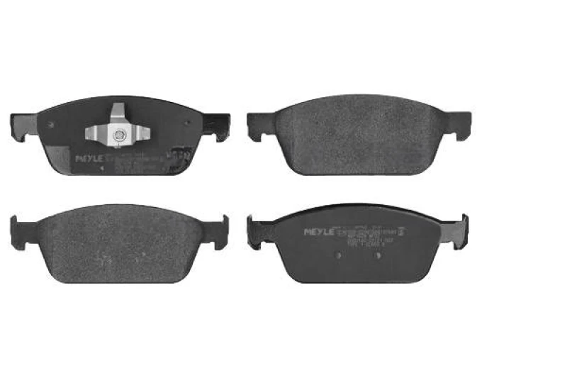 Image of MEYLE 025 257 3618 Brake pad set Front Axle, not prepared for wear warning indicator, Original Quality, with anti-squeak plate Brake Pad Set,disc bra