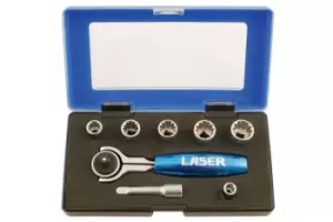 image of Laser Tools 5530 Mini Alldrive Socket Set 1/4"D 8-13mm 8pc