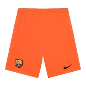 image of 2021-2022 Barcelona Home Goalkeeper Shorts (Orange) - Kids