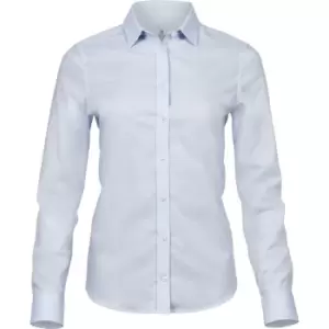 image of Tee Jays Womens/Ladies Luxury Stretch Shirt (L) (Light Blue)