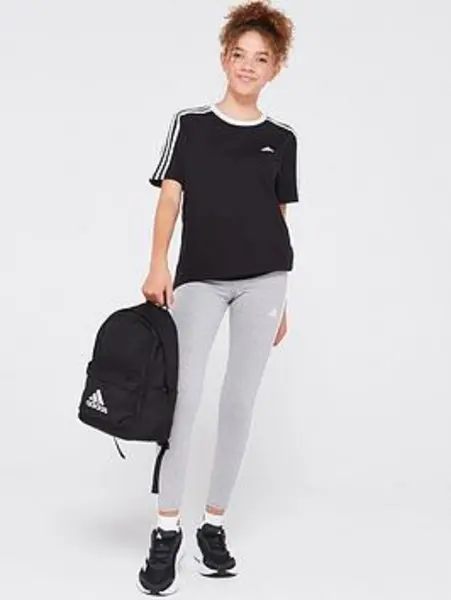 Image of adidas 3 Stripe T Shirt Junior Girls - Size 7 - 8 Years