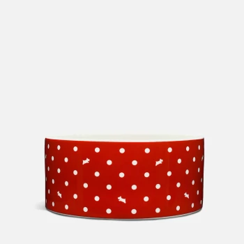 image of Radley Printed Dog Bowl - Crimson