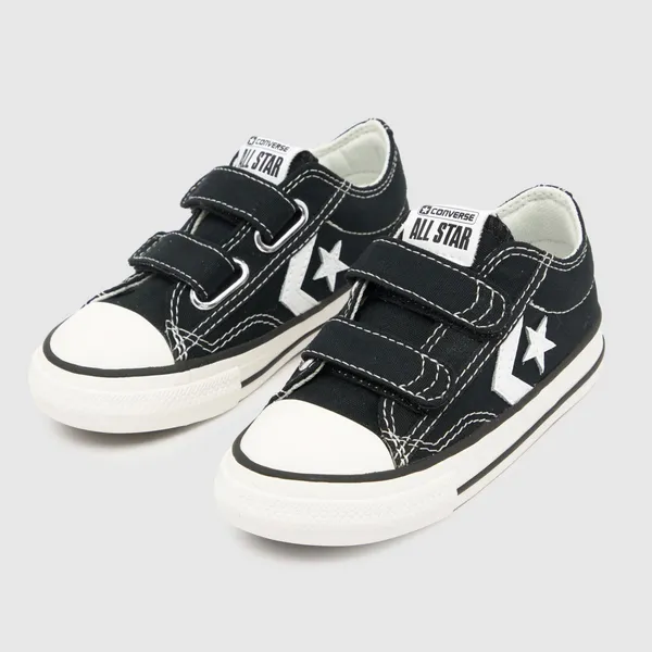 Converse Black & white star player 76 v Boys Toddler trainers Black/White UK 3 (EU 19)