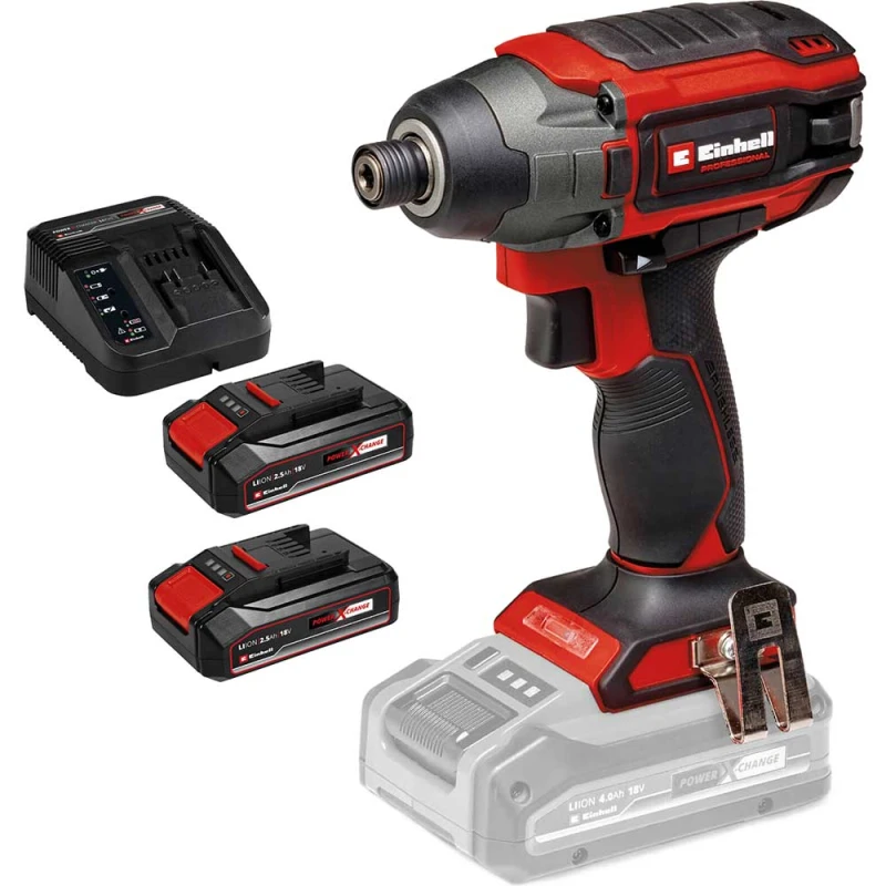 Image of Einhell Professional TP-CI 18/220 Li BL 18v Cordless Brushless Impact Driver TP-CI 18/220 Li BL Batteries: 2 x 2.5ah Li-ion