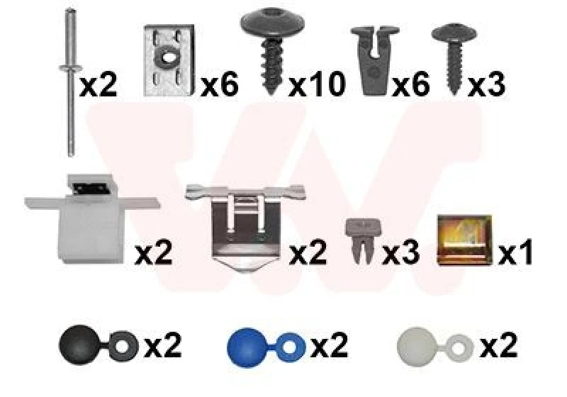 Image of VAN WEZEL Mounting Kit, bumper VAN WEZEL 5894794