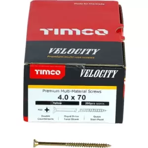 image of Timco Multi Purpose Countersunk Velocity Screw - 4.0 x 70 (200 pack)