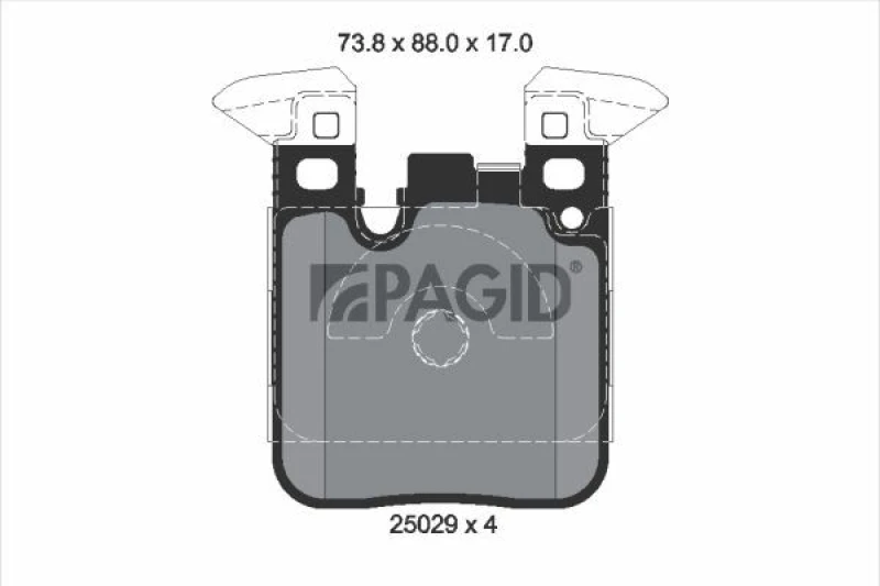 Image of Brake pad set PAGID T3143N