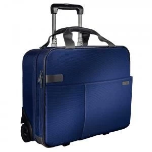 image of Leitz Dark Blue Complete Carry-On Trolley Smart Traveller 60590069