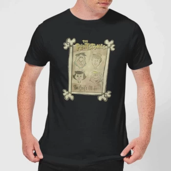Image of The Flintstones The Gang's All Here Mens T-Shirt - Black - XS - Black