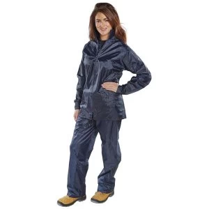 Image of Bdri Weatherproof XXXXXLarge Nylon Protective Coverall Navy Blue
